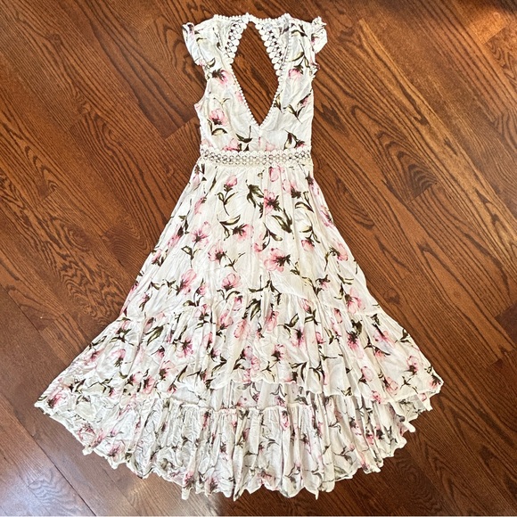 Hello Molly Floral Flare Backless Dress - Picture 6 of 16